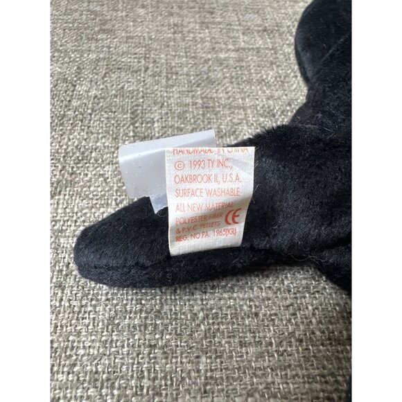 Ty Beanie Babies Retired Blackie Black Bear Stuffed Animal Toy - Picture 7 of 9